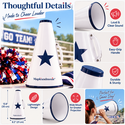 Mapleandmoxie® Lightweight Cheer Megaphone