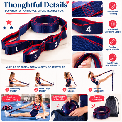 Mapleandmoxie® Cheer Stretching Strap