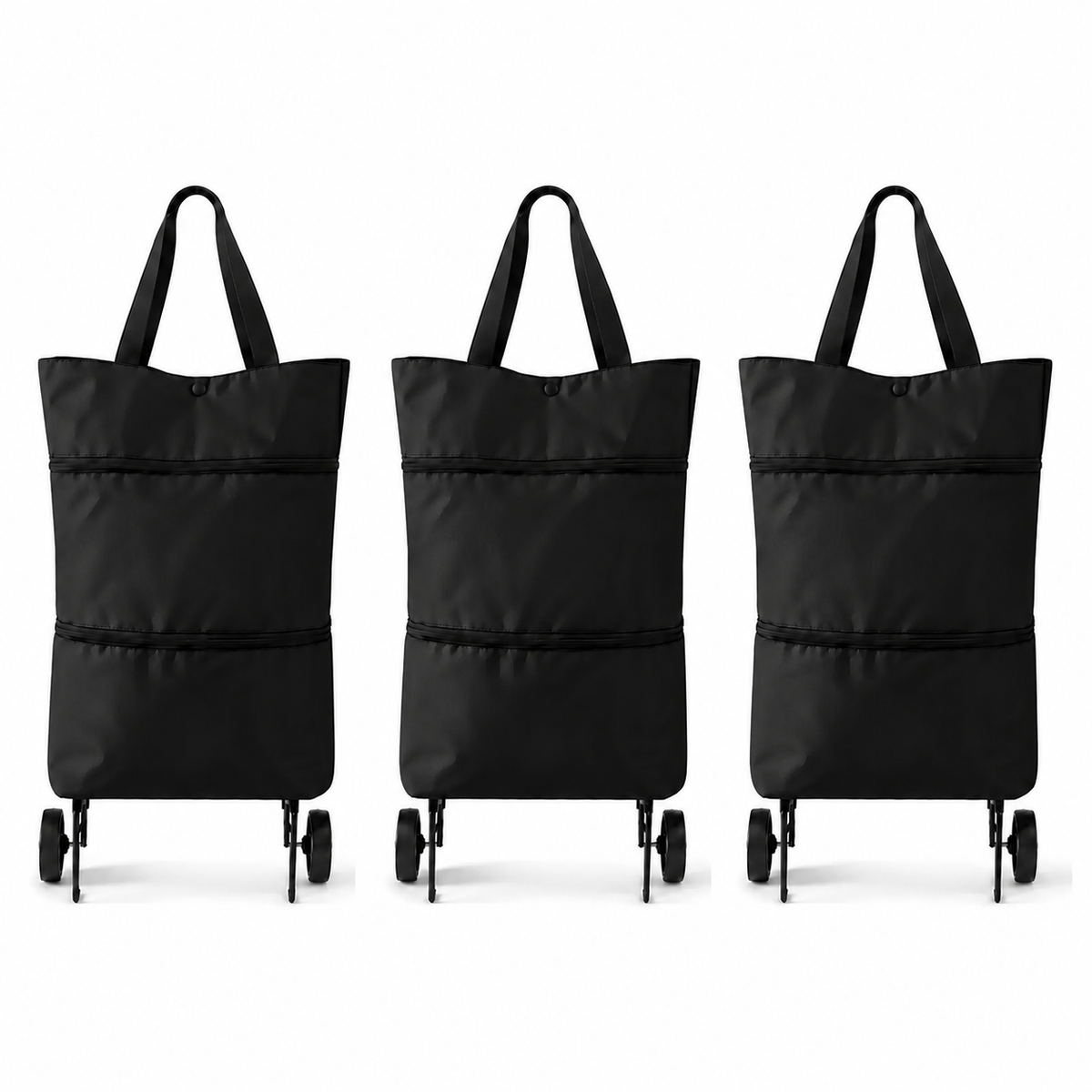 🛒Faltbarer Einkaufstrolley – Praktische Einkaufstasche mit Rollen für den täglichen Einkauf