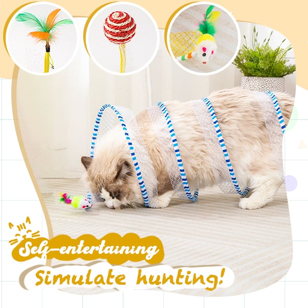 IEY®Self-play Cat Hunting Spiral Tunnel Toy