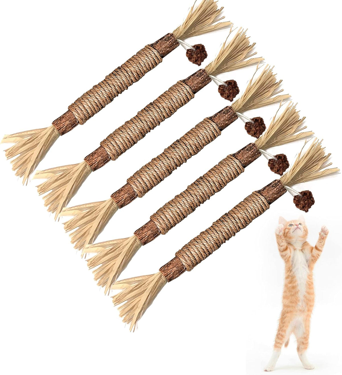 🔥😻Natural Silvervine Chew Sticks – Organic Dental Treats for Cats